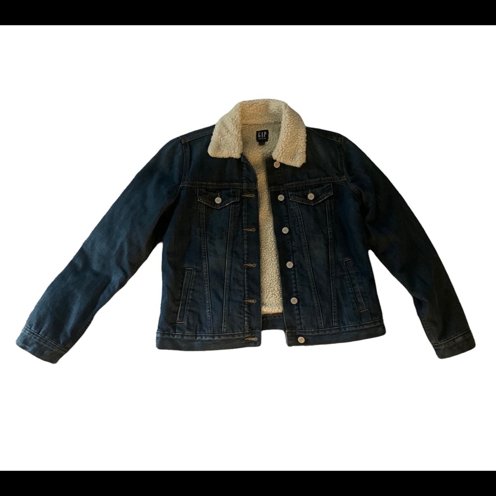 -SHERPA LINED DENIM JACKET-
